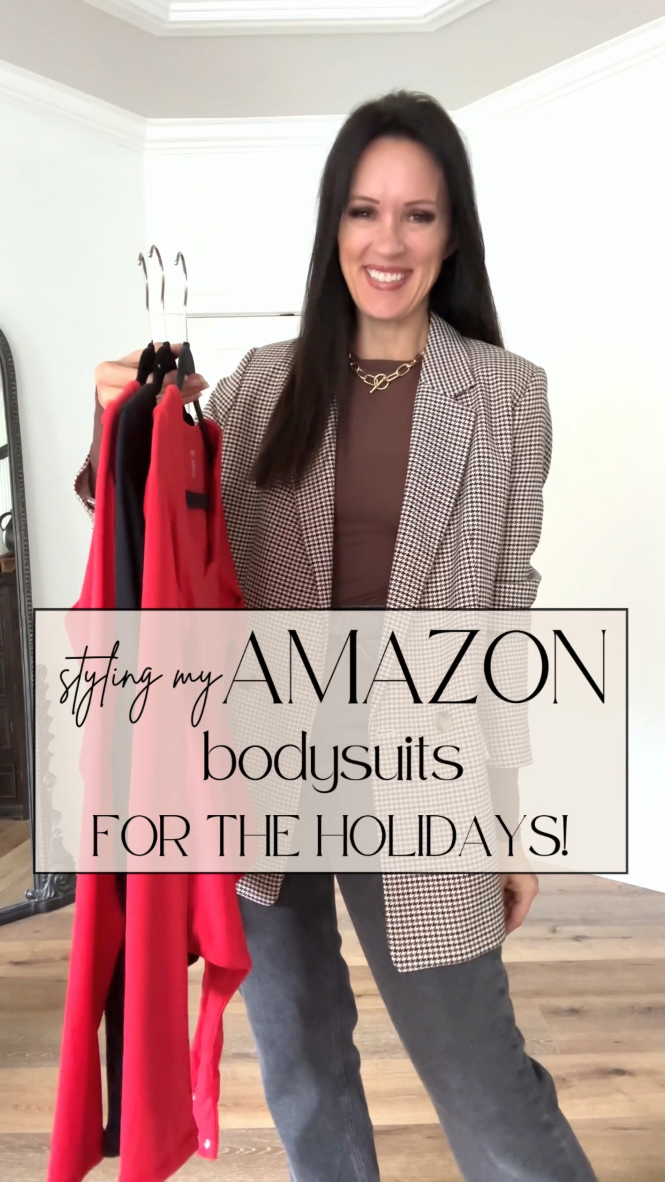 How I’m wearing my Pumiey bodysuits from Amazon for the holidays! And for my girlies who don’t like snaps, they now offer a long-sleeve t-shirt option with no snaps! 

Sizing:
Wearing medium in all 3. 

Bodysuit | 

#LTKfindsunder50 #LTKover40 #LTKstyletip