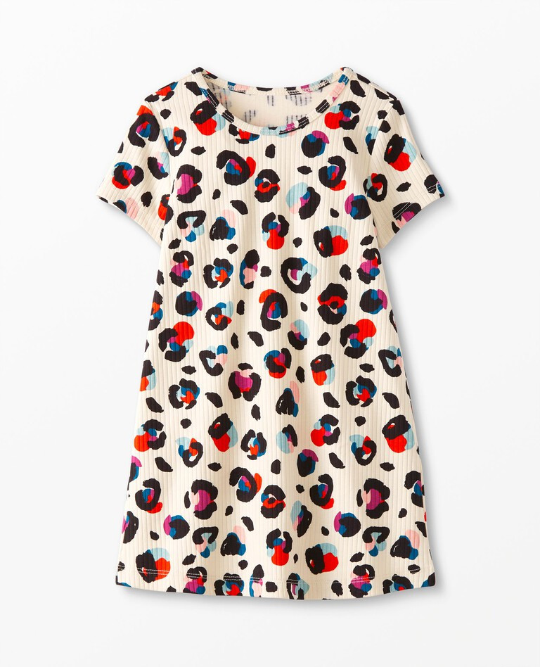 Print Drop Needle Rib Dress | Hanna Andersson