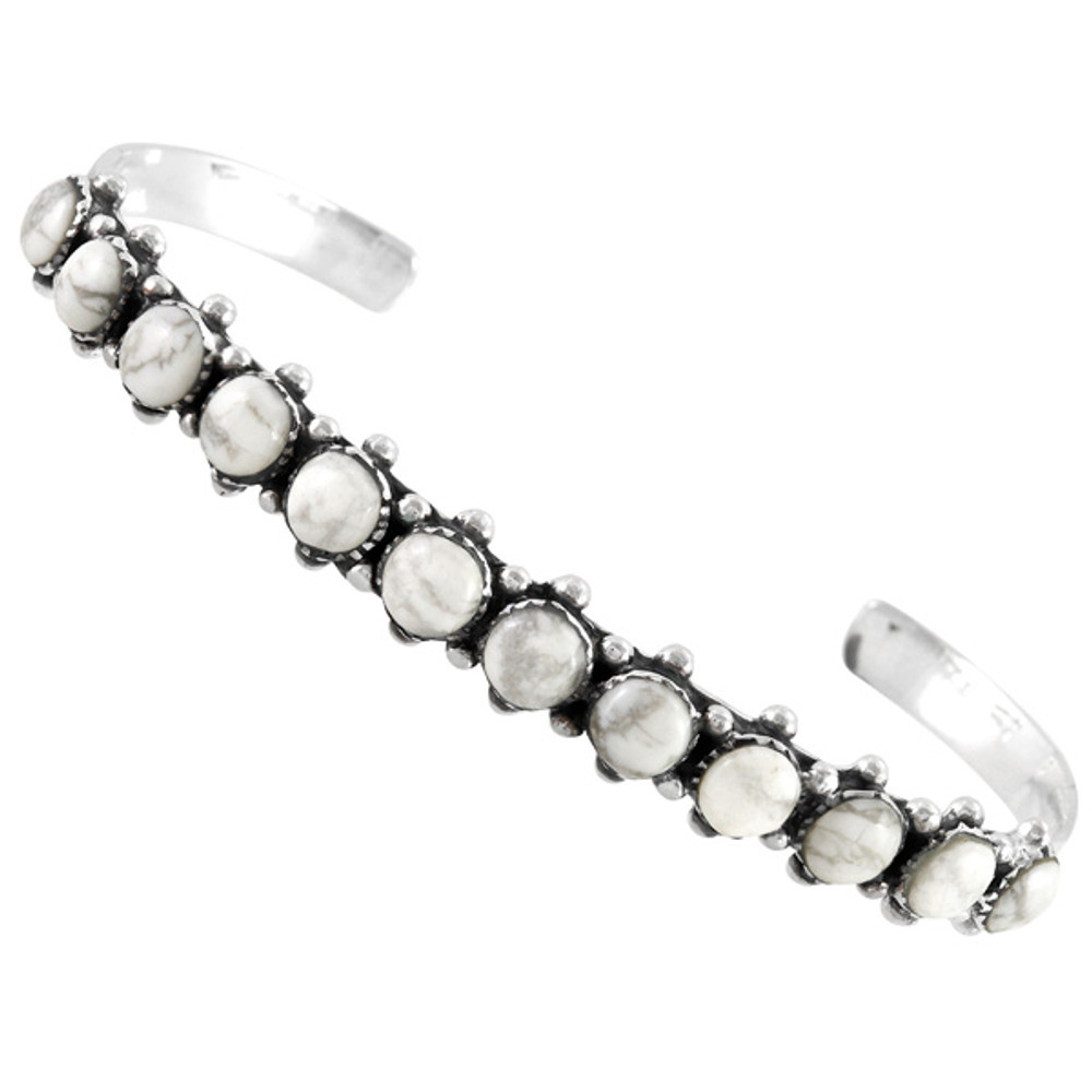 Howlite Bracelet Sterling Silver B5426-C103 | TURQUOISE NETWORK