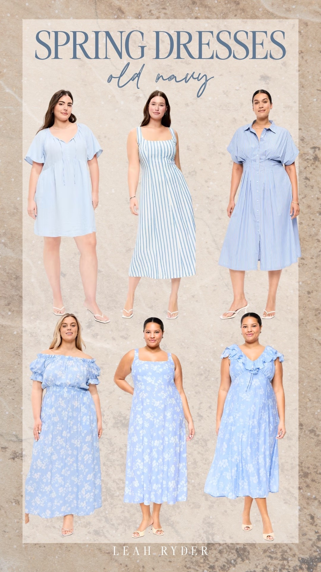These Old Navy spring dresses feature soft blue tones, breezy fabrics, and flattering silhouettes perfect for warm weather. From easy mini dresses to flowy midi and maxi styles, these pieces are comfortable and versatile for everyday spring outfits. Style these Old Navy spring dresses with sandals and simple jewelry for brunch, vacations, or weekend outings. Lightweight spring dresses like these are effortless staples you’ll reach for all season long.

#LTKSeasonal #LTKPlusSize