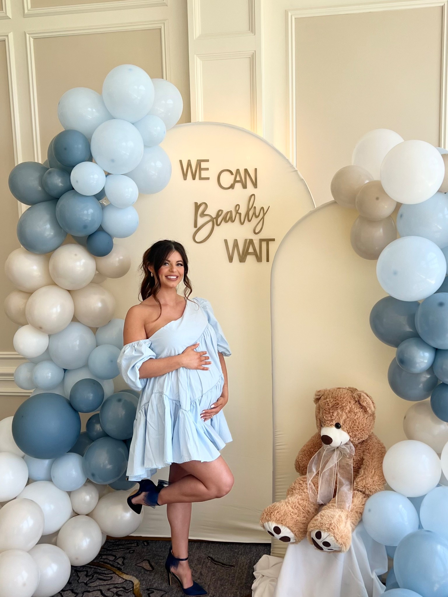 Baby shower dress and shoes linked! I sized up 2 sizes to fit bump 34 weeks pregnant 

#LTKStyleTip #LTKGiftGuide #LTKShoeCrush