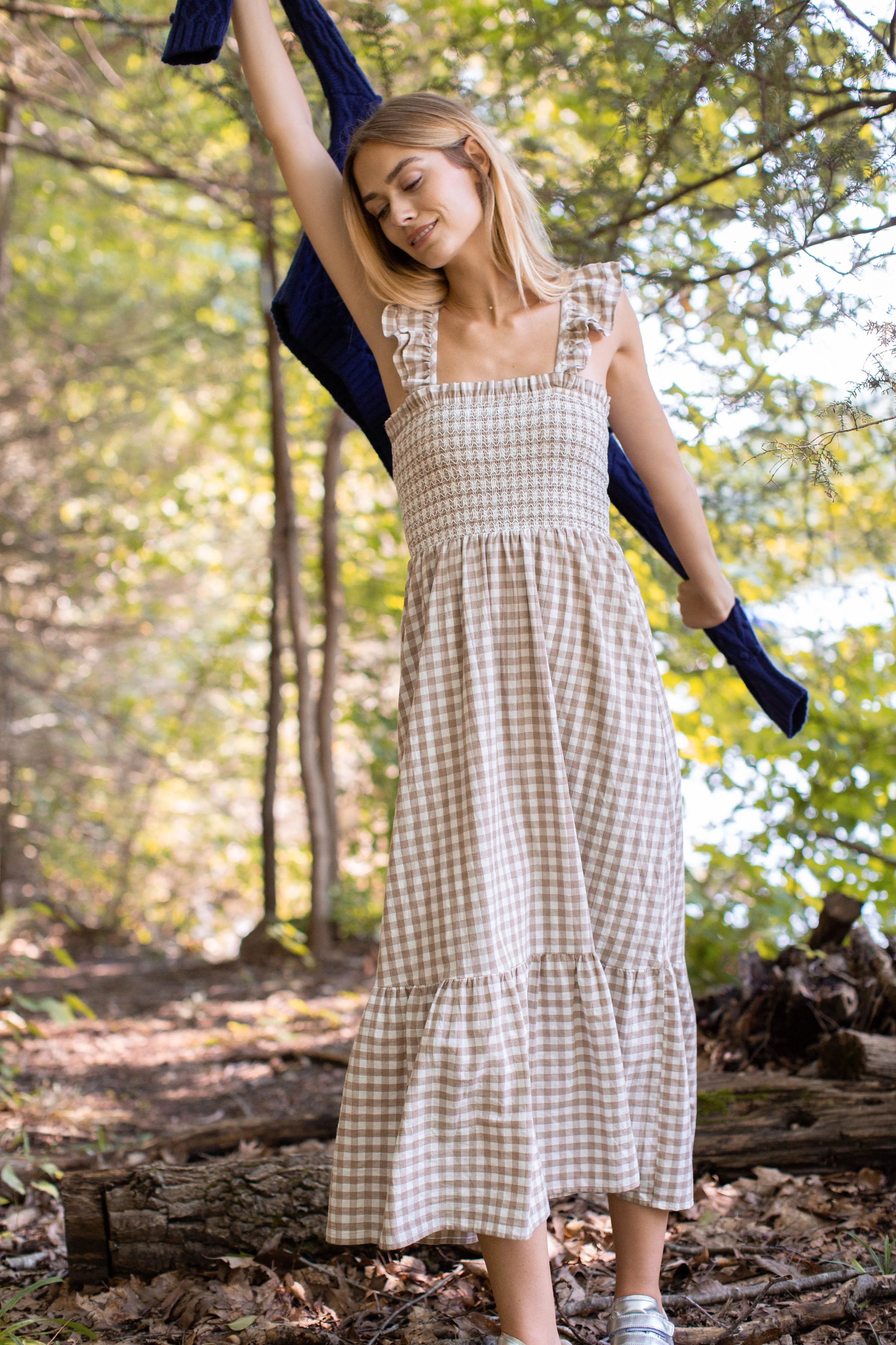 Sasco Dress - Dune Gingham | Marea