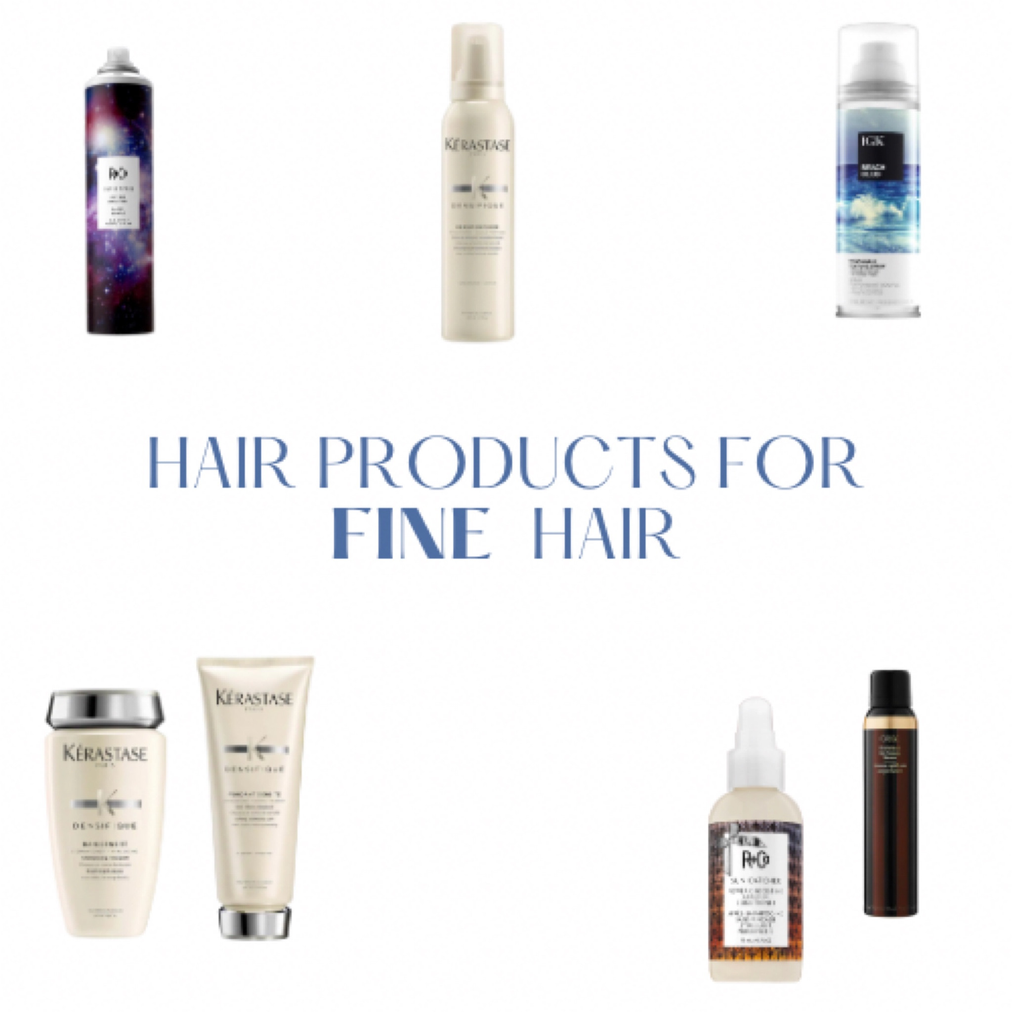 Haircare for fine hair to give it movement + volume. 