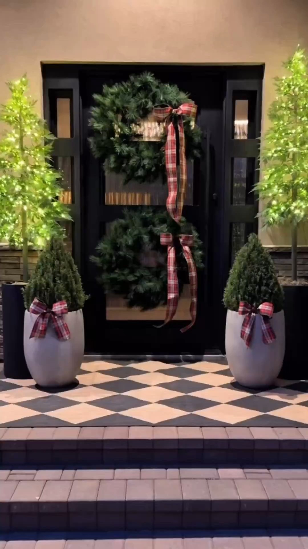 Easy Christmas porch decor, all from Amazon 🎄

2 small Christmas trees on each side of the door 🌲

Add a couple velvet bows for a cozy touch 🎀

1 or 2 Christmas wreaths (use magnetic wreath holders if doors are metal, I’ll link others too)

Go bigger on your doormat or layered rug for that grand entry feel 🥰

No fancy pots needed, but if you have them, use them 🤎

#christmasdecor #amazonchristmasdecor #outdoorchristmasdecor 

#LTKHome #LTKHoliday #LTKCyberWeek
