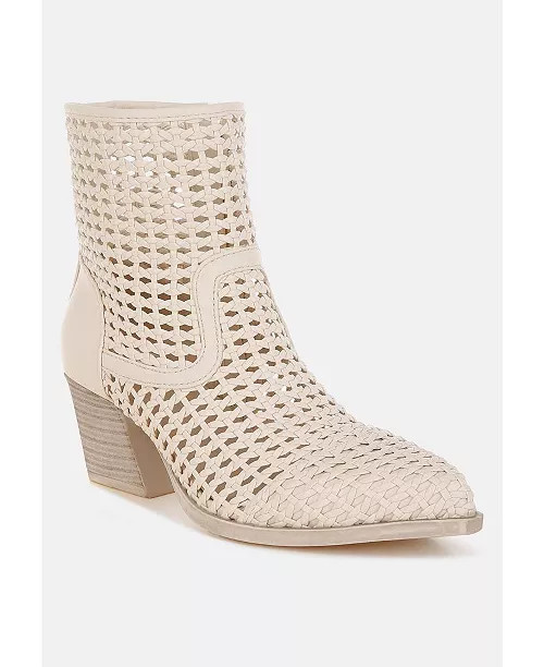 Artisole Woven Pleather Block Heel Boots - Macy's | Macy's