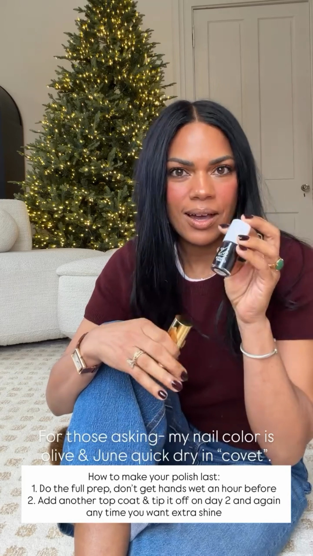 How to make your polish last:
1. Do the full prep, don't get hands wet an hour before
2. Add another top coat & tip it off on day 2 and again any time you want extra shine




#LTKFindsUnder50 #LTKBeauty #LTKselfcare