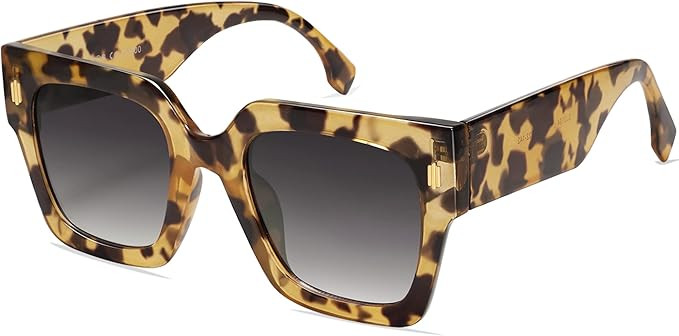 SOJOS Vintage Oversized Square Sunglasses for Women,Retro Womens Luxury Big Sun Glasses UV400 Pro... | Amazon (US)