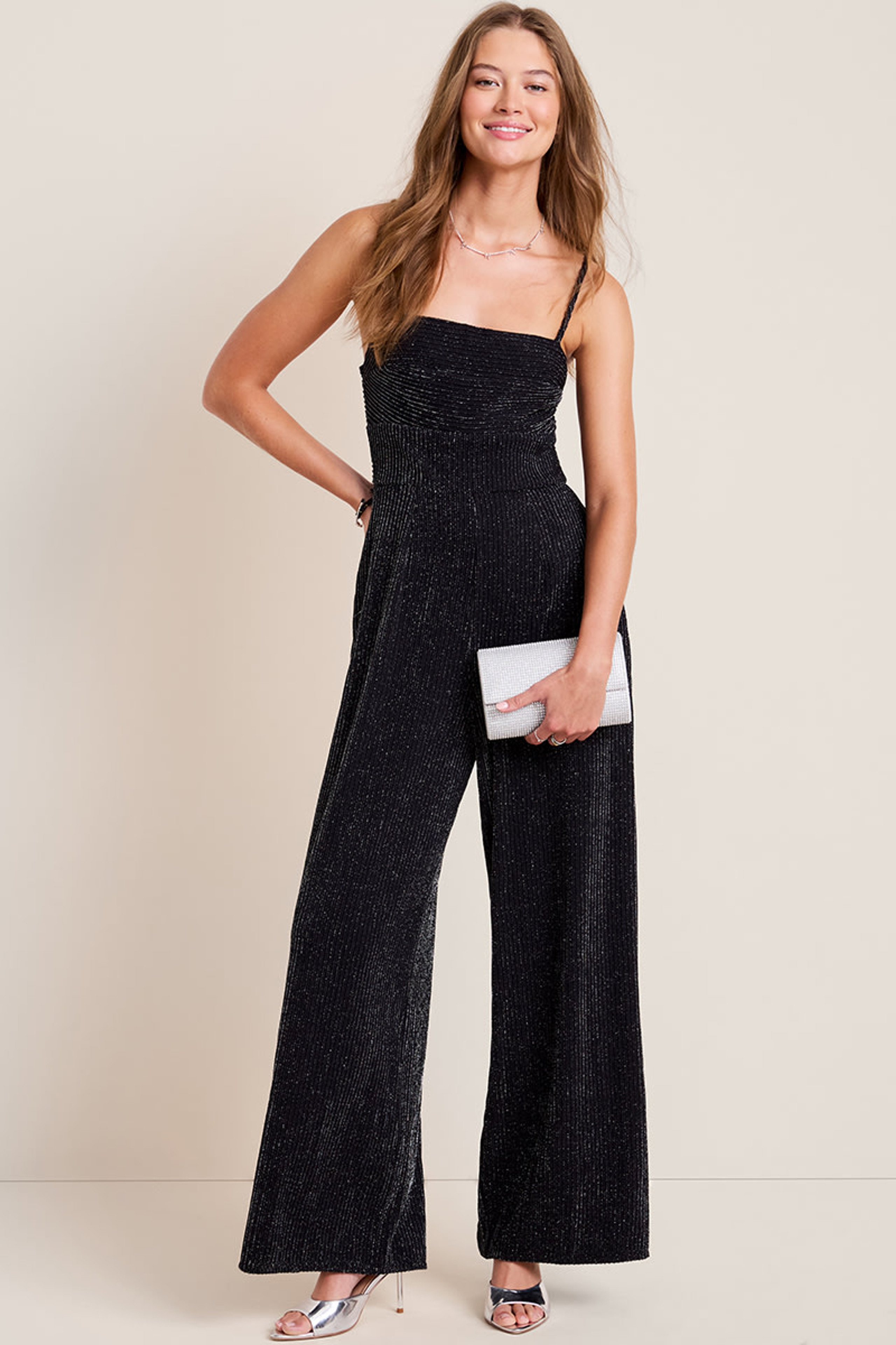 Samantha Sparkle Jumpsuit | Francesca's