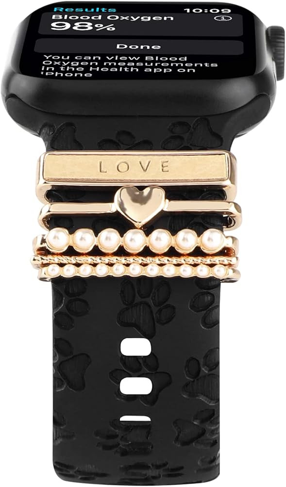 Decorative Ring Loops Compatible with Apple Watch Silicone Bands 38mm 40mm 41mm 42mm 44mm 45mm, M... | Amazon (US)