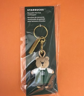 STARBUCKS Reusable Hot Cup Lid Stopper CHRISTMAS BEAR 2025 Keychain Holiday 2025 | eBay US