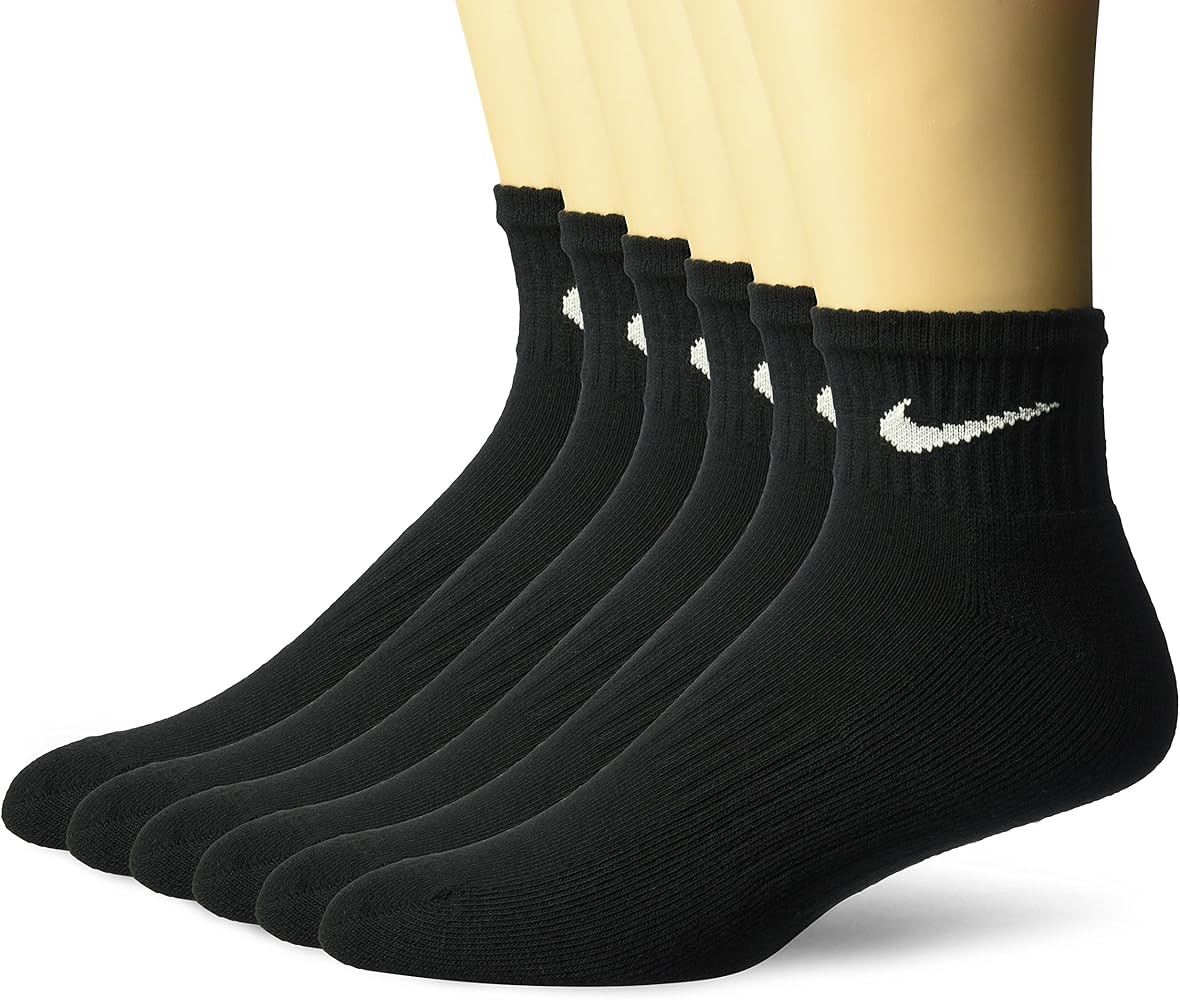 Nike Women's Performance Cushion Quarter Socks with Band (6 Pairs) | Amazon (US)