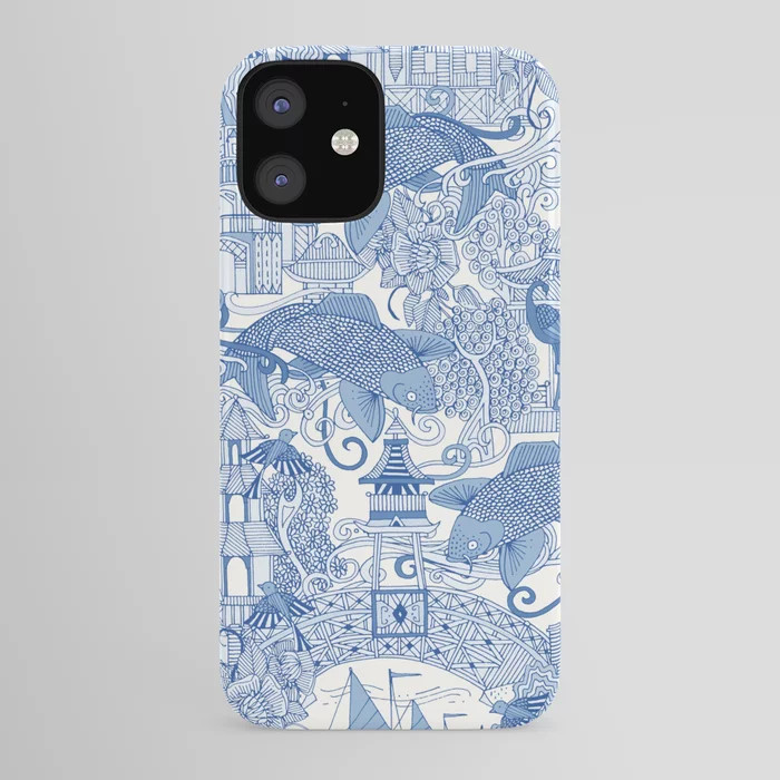 chinoiserie toile blue iPhone Case | Society6