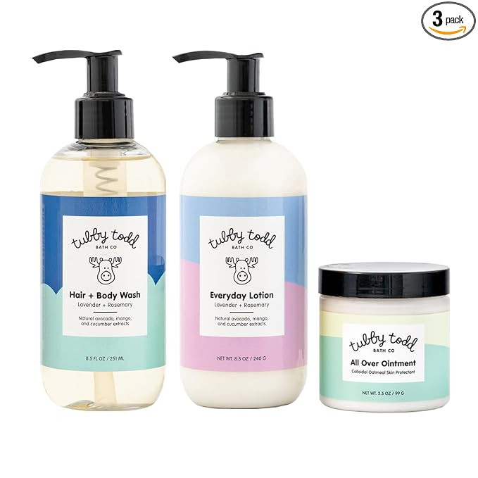 TUBBY TODD 3-Step Baby Bath & Skincare Routine - The Regulars Bundle - 8.5oz Baby Shampoo and Bod... | Amazon (US)