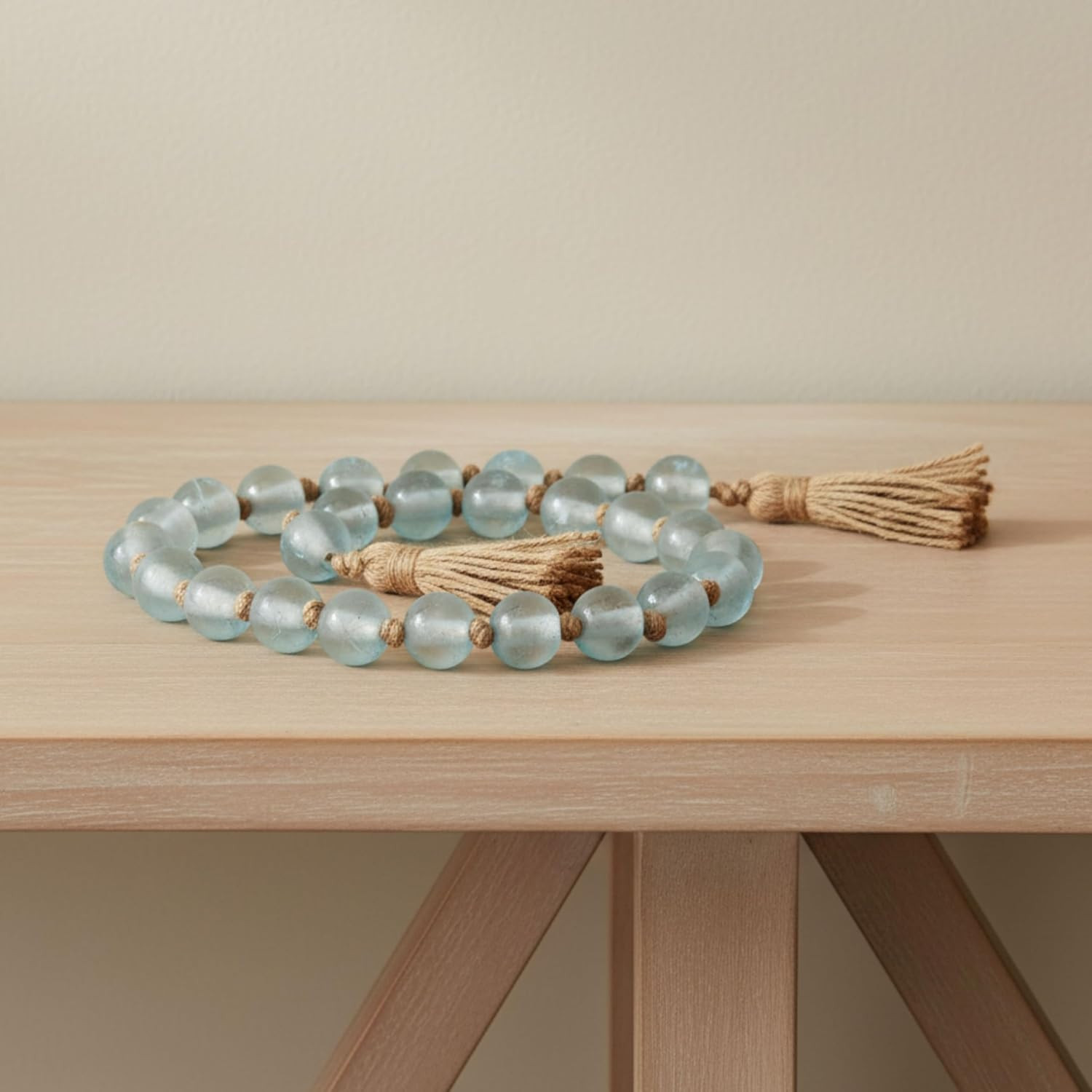Modern Decorative Glass Beads with Tassels, Accent for Table Top & Shelf – Coffee Table Decor f... | Amazon (US)