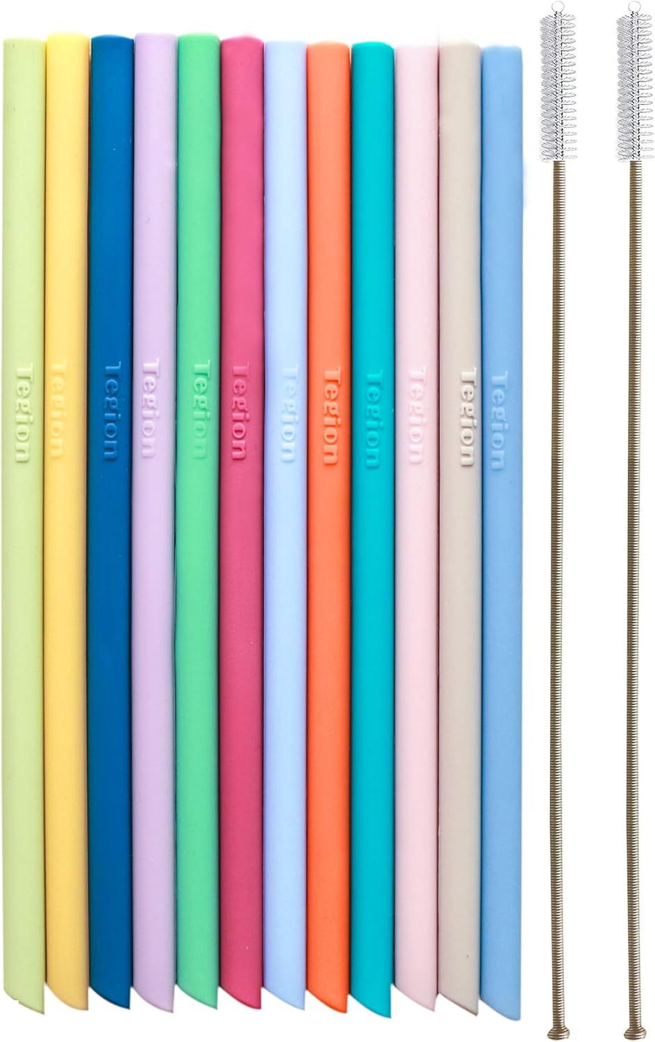 Tegion Short Reusable Silicone Straws for Kids Toddler Baby Drinking, Cocktail Glass, Wine Tumble... | Amazon (US)
