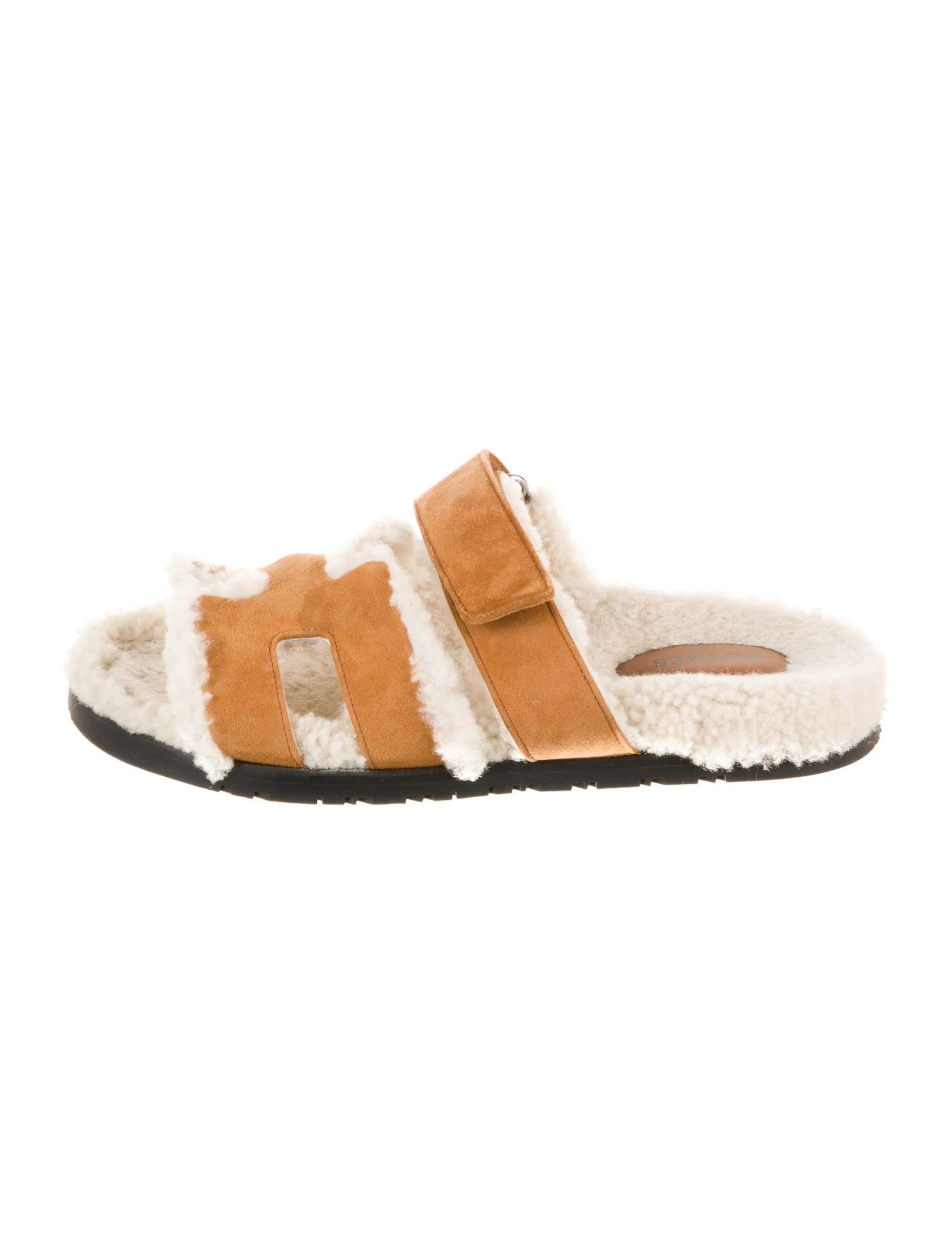 Suede Colorblock Pattern Slides | The RealReal