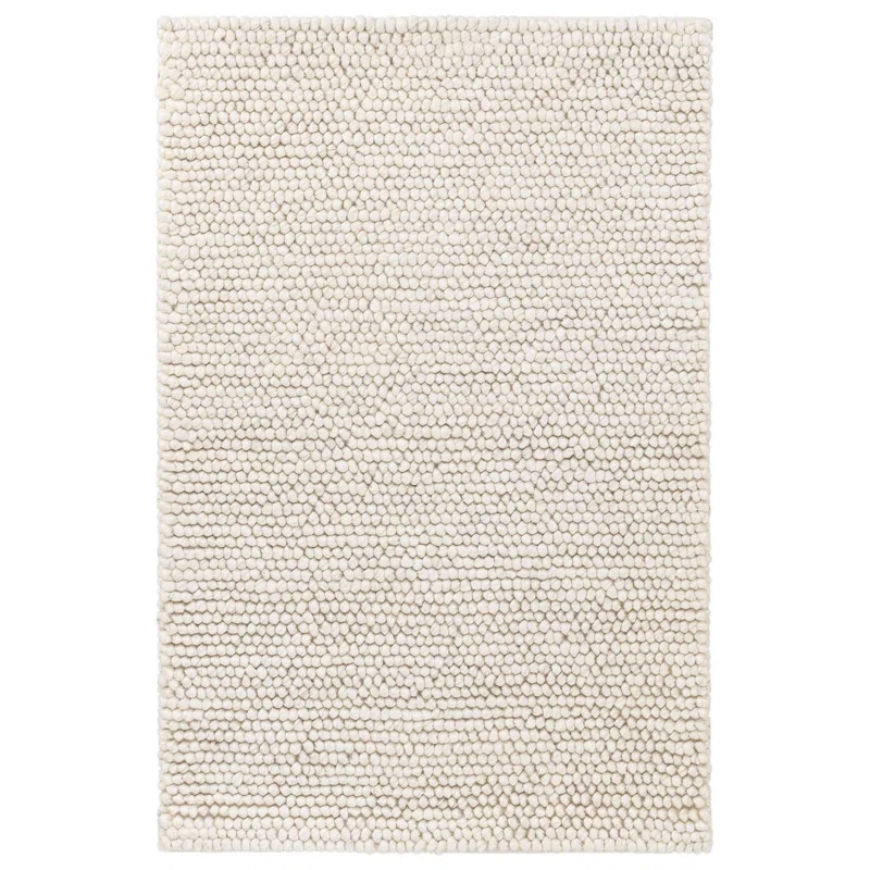 Niels Ivory Handwoven Wool/Viscose Rug | Wayfair North America