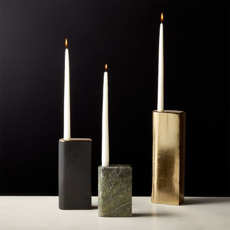 Alta Green Taper Candle Holders | CB2 | CB2