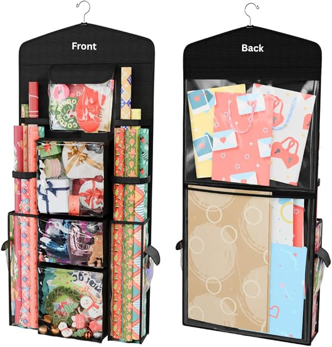 ProPik Hanging Double Sided Wrapping Paper Storage Organizer With Multiple Pockets Organize Your ... | Amazon (US)