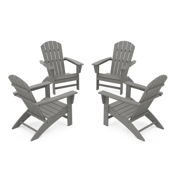 POLYWOOD Nautical Curveback Adirondack Chair | Wayfair North America
