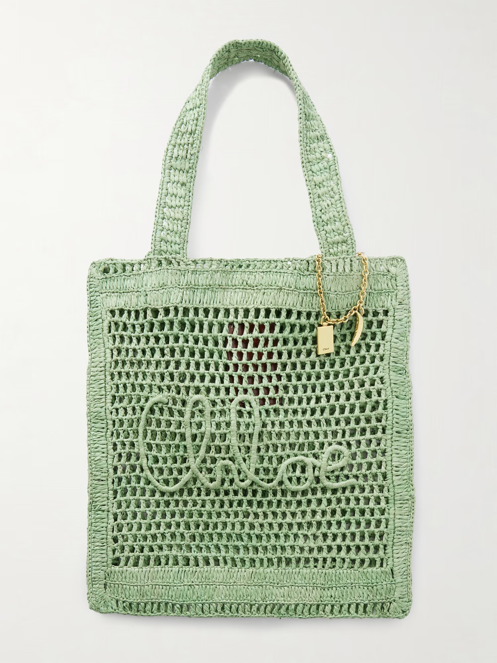 Summer Banana embellished crocheted embroidered faux raffia tote | NET-A-PORTER APAC