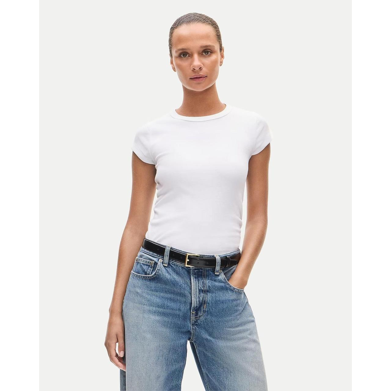 J. Crew Women's T-shirt - White - S | Depop US