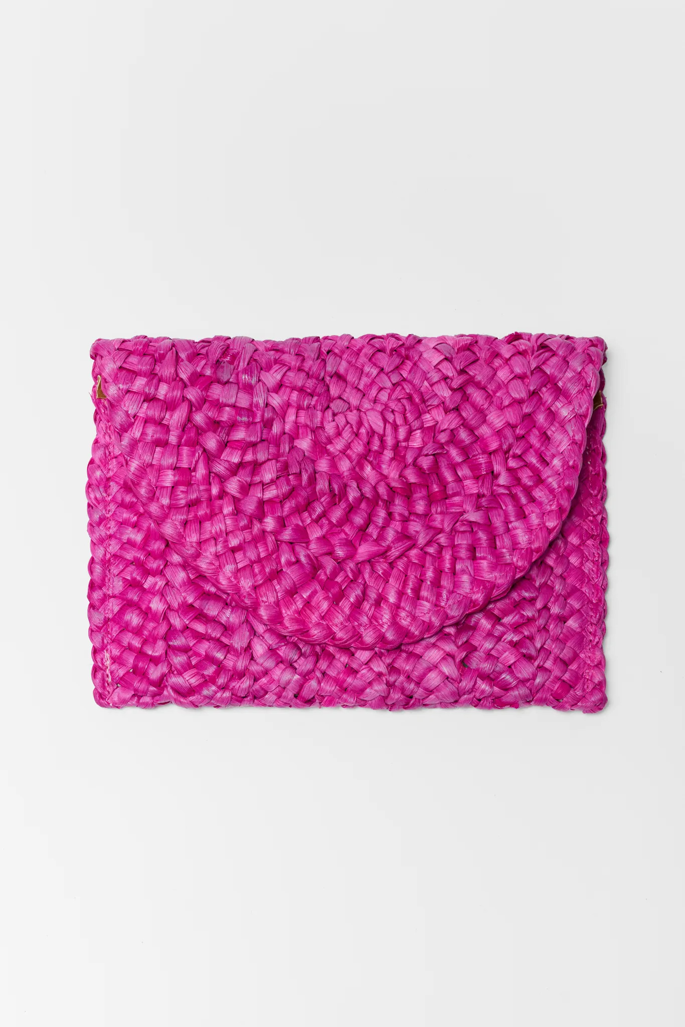 Simone Pink Woven Clutch | Avara