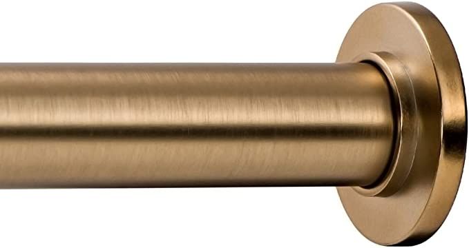 Ivilon Tension Curtain Rod - Spring Tension Rod for Windows or Shower, 24 to 36 Inch. Warm Gold | Amazon (US)