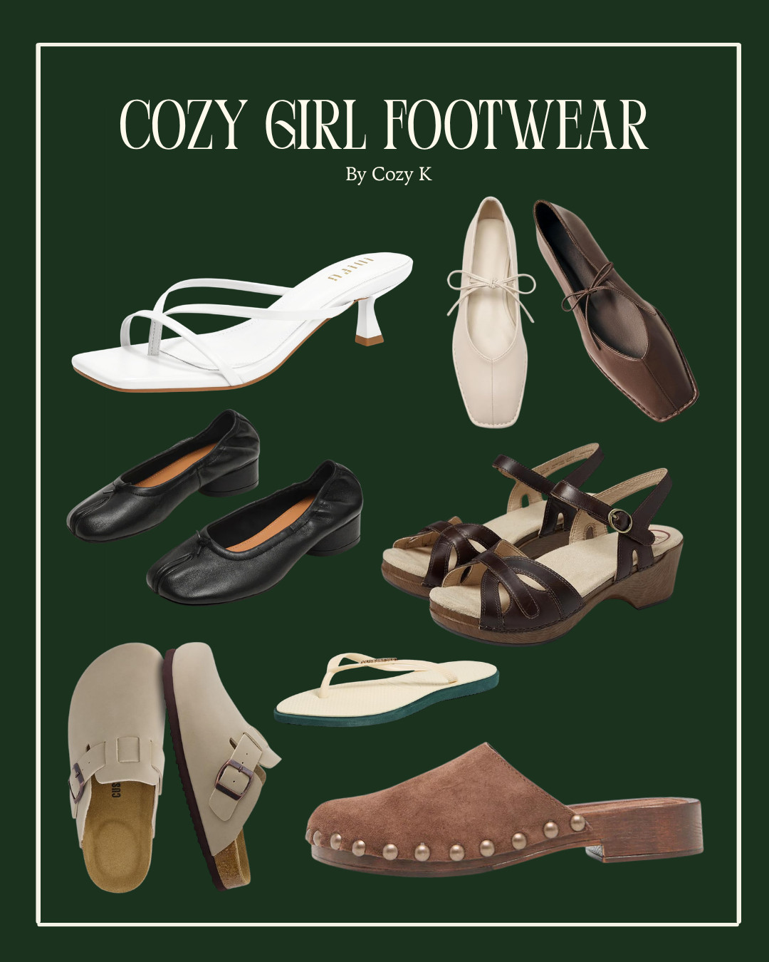 some cute footwear for all my fellow cozy girlies out there! 👡🌼🤎 #ltkshoecrush #shoes #flats #heels #tabis #cozy 

 #LTKootd #LTKSeasonal #LTKWorkwear