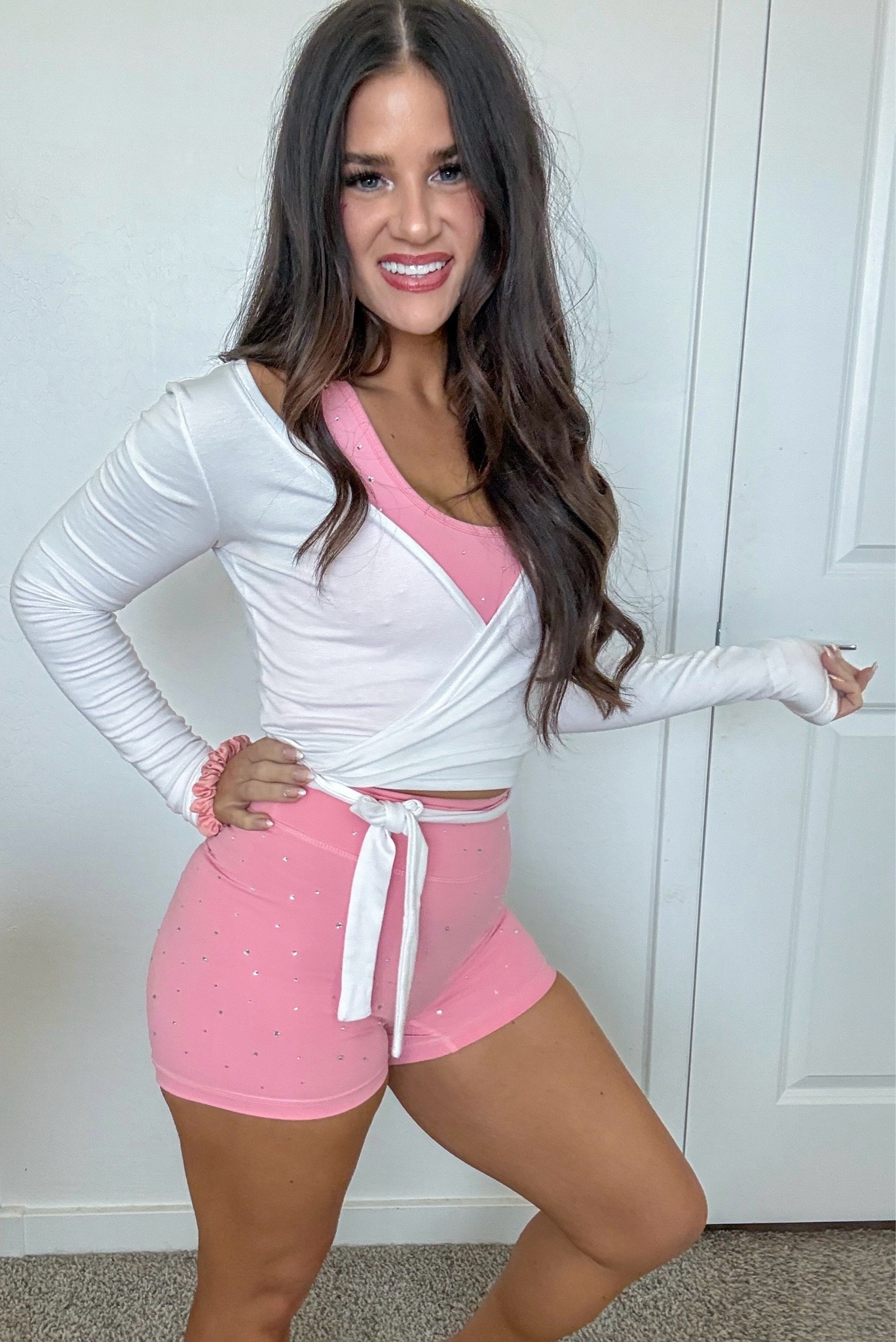 Pink, sparkly + basically guaranteed to get compliments ✨💗 This @Agent84  set is such a fun little main-character moment and I love how easy it is to dress up or down. Linking the full look here!

#LTKStyleTip #LTKActive #PinkOutfit #SparkleSet #GirlyStyle #AthleisureStyle #PinkLover #GiftedStyle

#LTKgrwm #LTKootd #LTKfitnessgoals