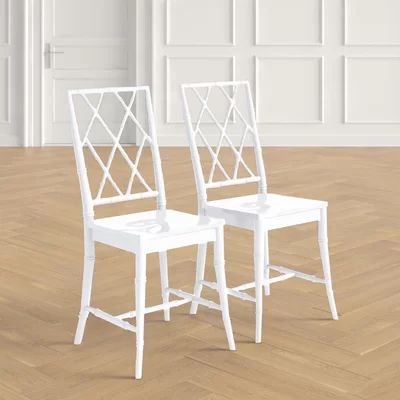 Solid Wood Dining Chair (Set of 2) Color: White | Wayfair North America