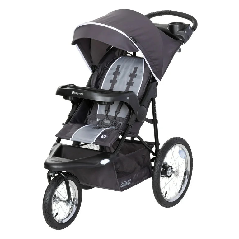 Baby Trend Xcel-R8 Plus Jogging Stroller with LED Lights, Liberty Grey | Walmart (US)