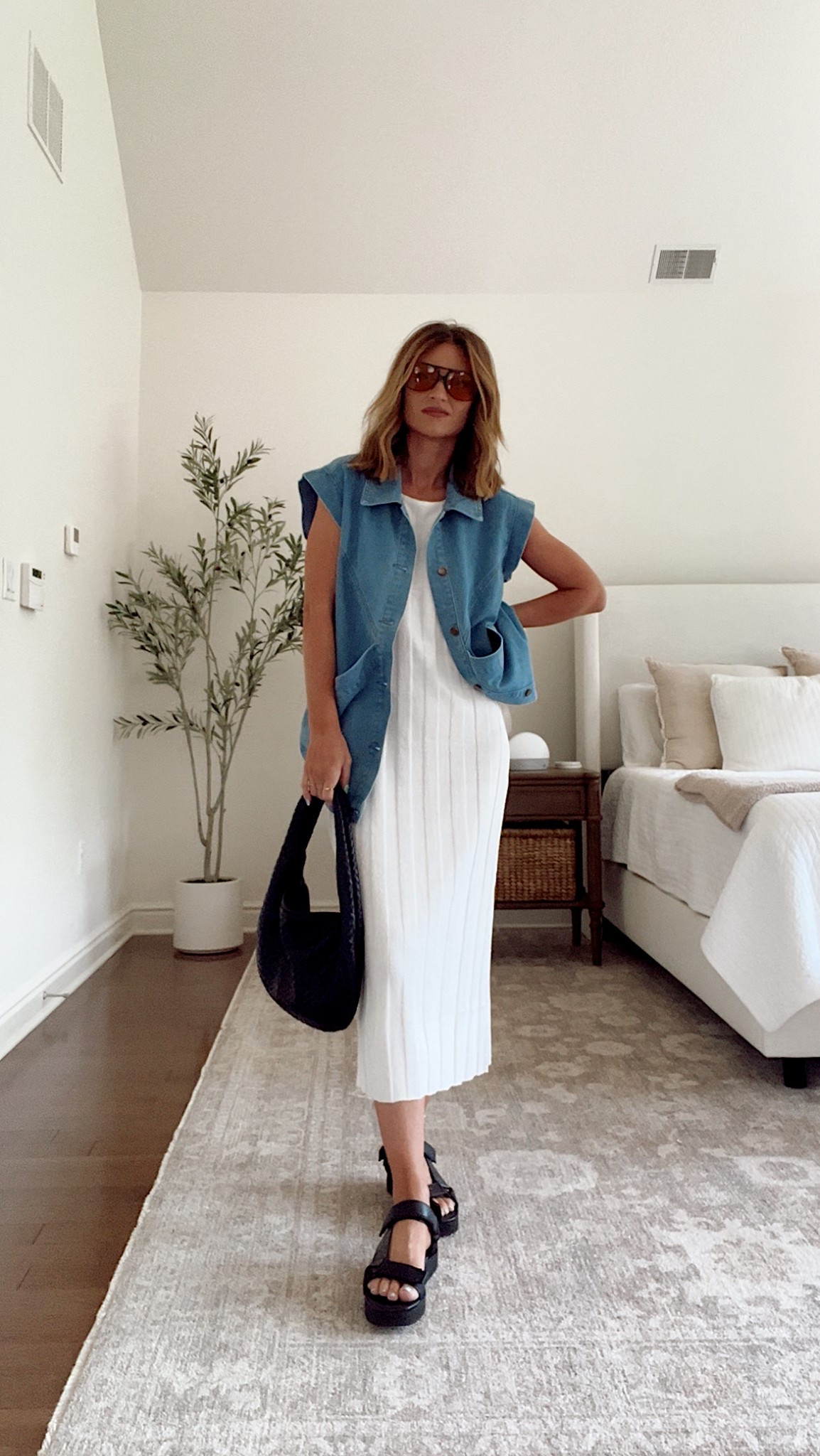 Size small in dress/ size large in denim vest 

#LTKFindsUnder100 #LTKSummerEdit #LTKFindsUnder50