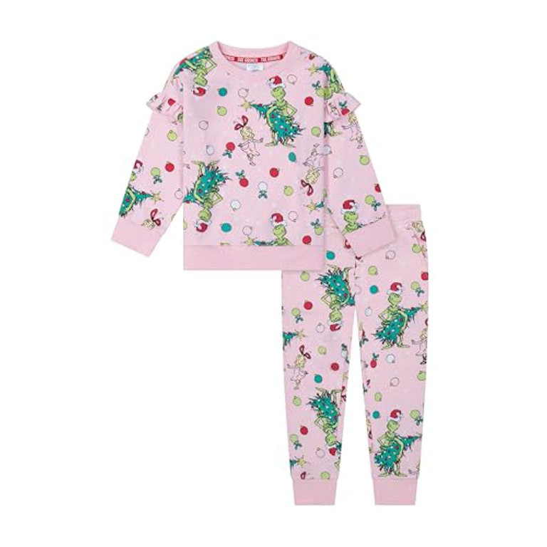 The Grinch Toddler Boys Girls Fleece 2 Piece Set, Grinch Pink, 2T | Walmart (US)