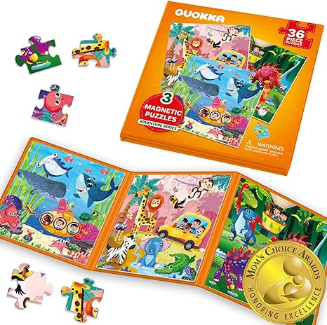 QUOKKA Magnetic Puzzles for Kids Ages 4-6 - 36 Pieces Sudoku Toddler Puzzles Ages 2-4 - Travel Ga... | Amazon (US)