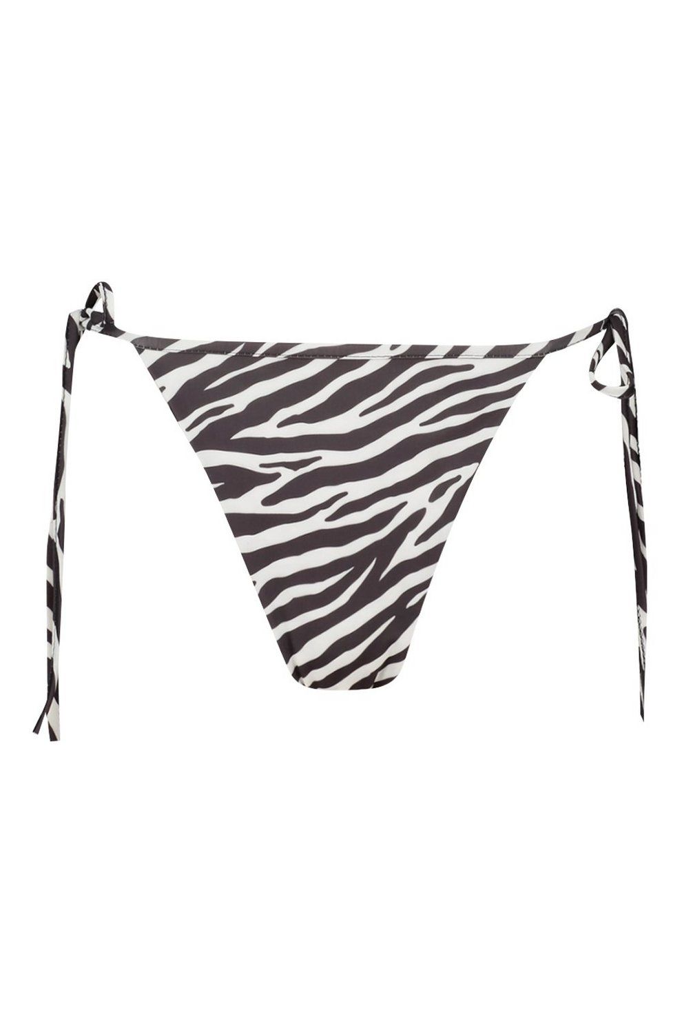 Zebra Print Tie Side Mix & Match Bikini Briefs | Boohoo.com (US & CA)