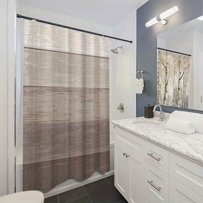 Nertpow 1PC Modern Minimalist Shower Curtain,Horizontal Striped Bathroom Window Curtain in Beige/Gray/White/Black/, Machine Washable Bathroom Decor. | Target
