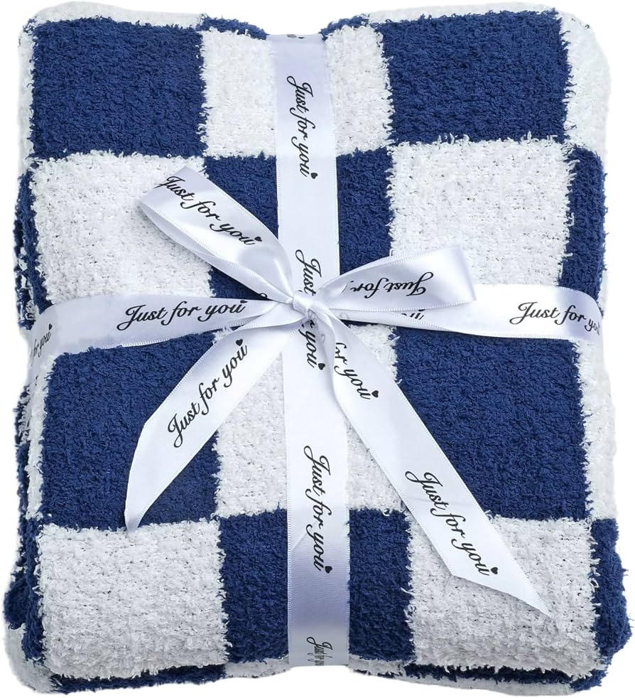 Ultra Soft Checkered Blanket Cozy Buffalo Check Throw Fluffy Knitted Reversible Throw Blanket Lig... | Amazon (US)