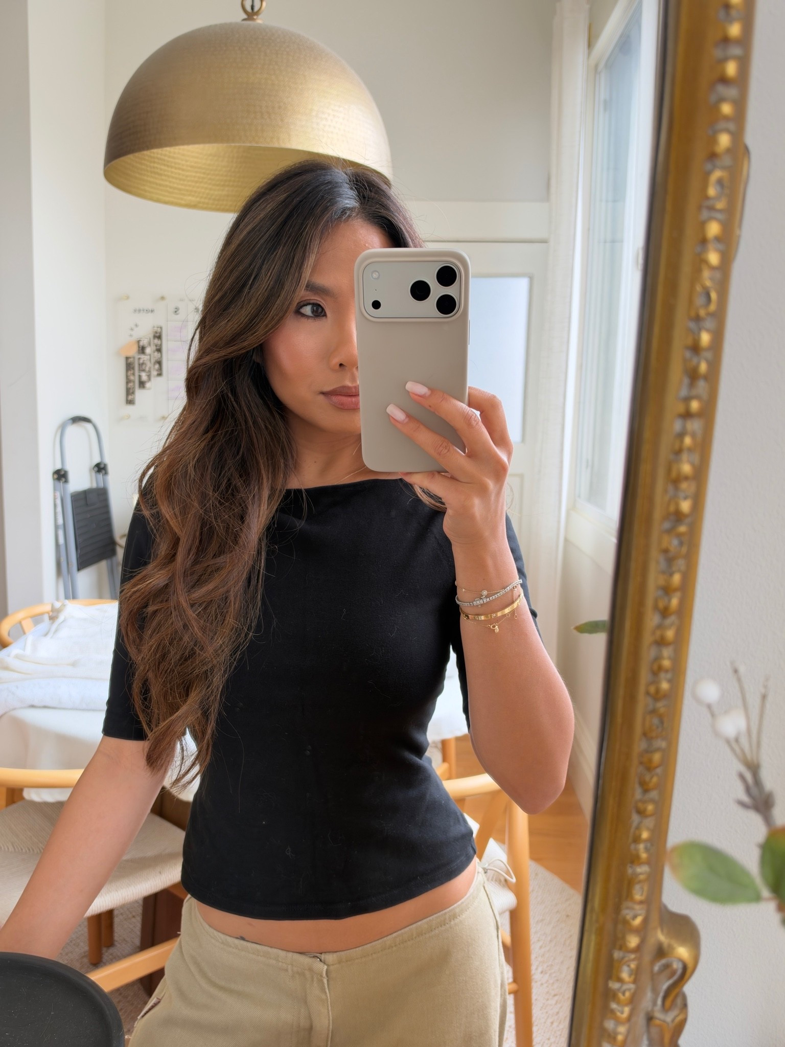 Ootd 🖤 love this 3/4 length sleeve on this basic top! TTS, XS

#LTKPetite #LTKootd