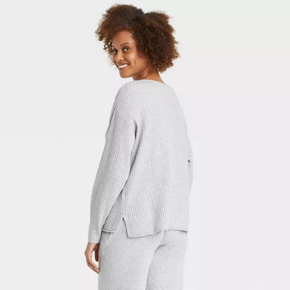 Women's Ribbed Pullover Lounge Sweater - Stars Above™ | Target