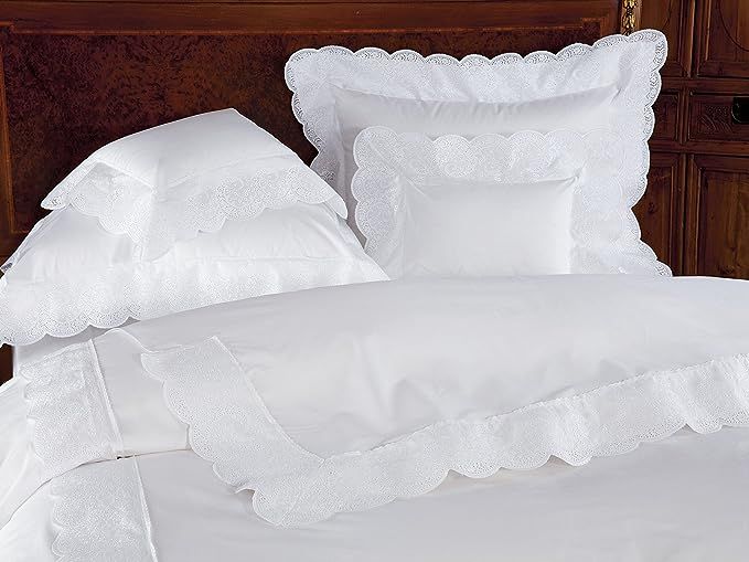 Schweitzer Linen Guinevere Duvet Covers (Comforter Covers), White (Full/Queen, Each) | Amazon (US)
