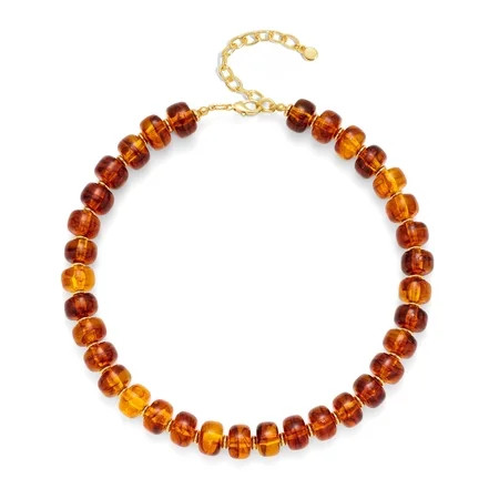 Colorful Chunky Resin Bead Necklace for Women, Trendy Multicolor Large Square Statement Choker for Summer | Walmart (US)