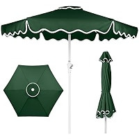 Best Choice Products 7.5ft Patio Market Umbrella with Wavy Trim, UV-Fade-Resistant 210g Canopy, C... | Amazon (US)