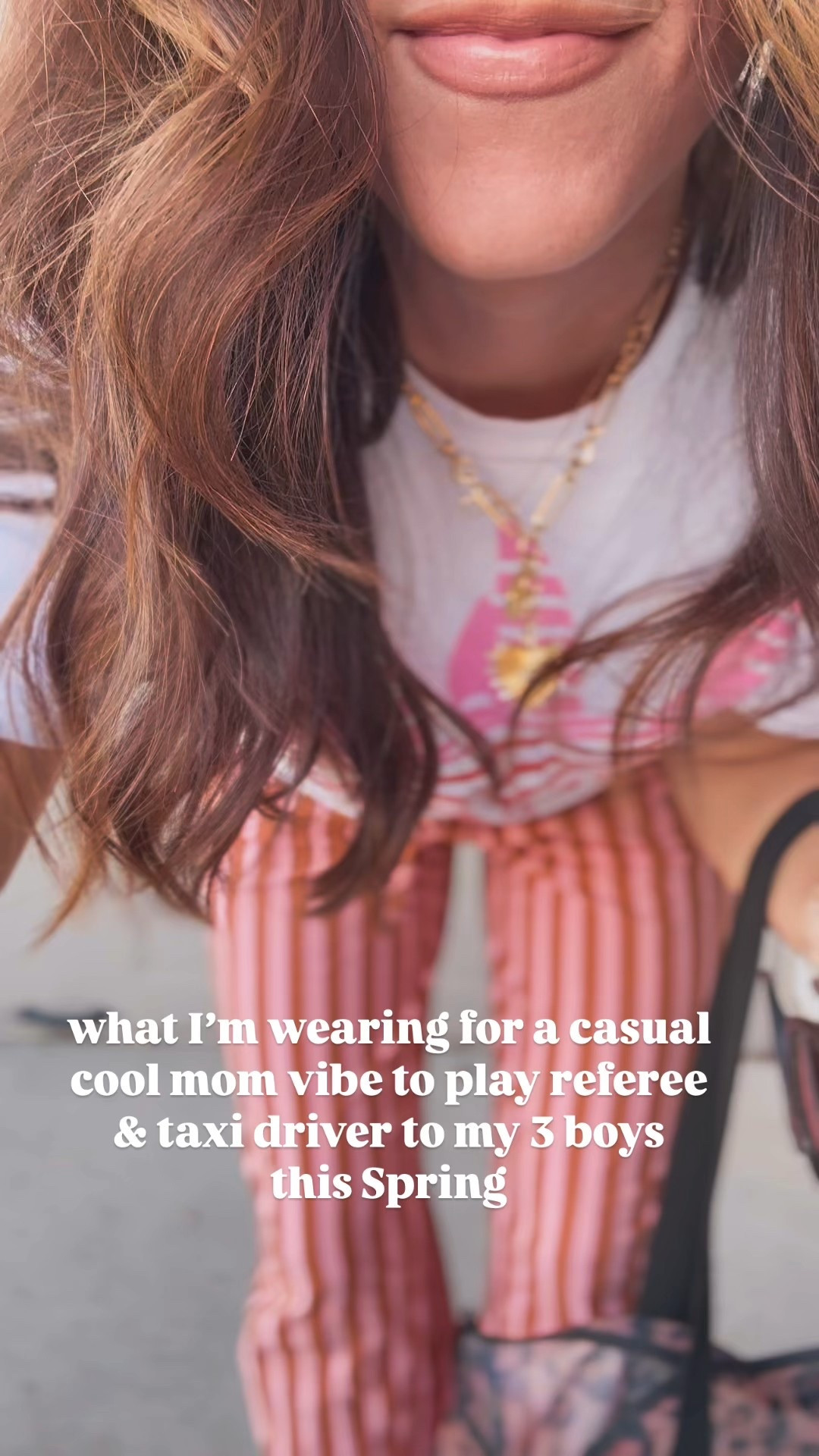 Cool, casual mom vibe outfit for spring! 🌸❤️🧡 Wearing a size small in the graphic tee and the free people look for less striped pants

#LTKFindsUnder50 #LTKWatchNow #LTKStyleTip