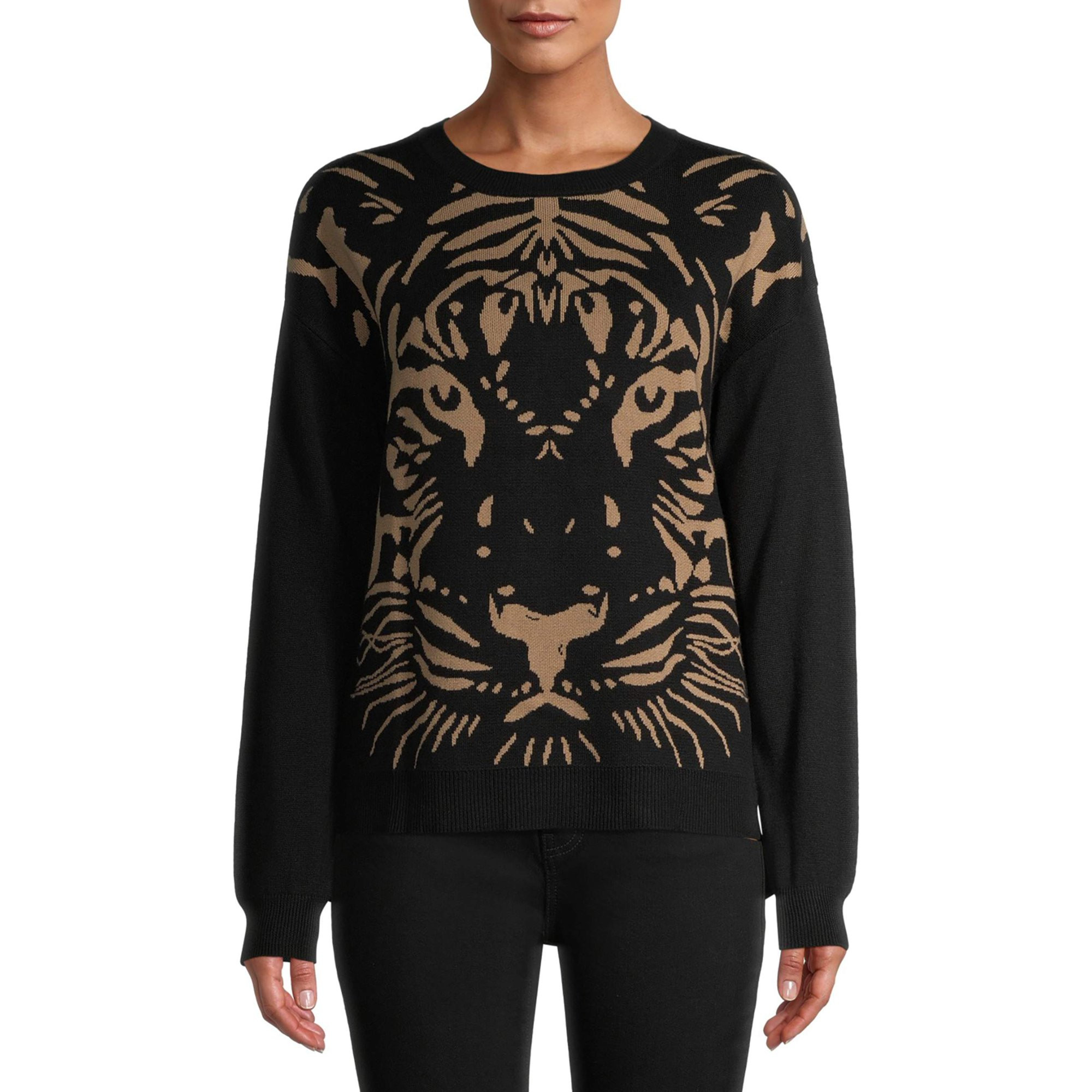 Time and Tru Women's Tiger Sweater | Walmart (US)