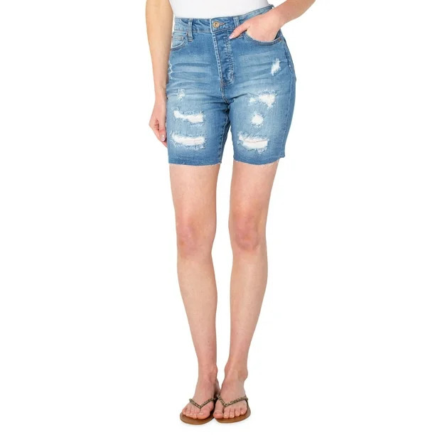 Celebrity Pink Ultra High Rise Raw Hem 8” Bermuda Short | Walmart (US)