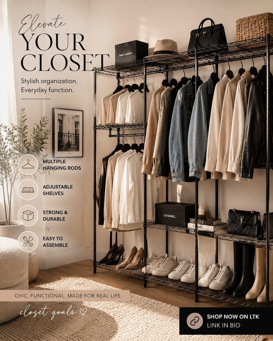 Dreaming of a closet this organized! ✨ Stylish storage solutions that blend function & fashion. Level up your space! 

#LTKHome