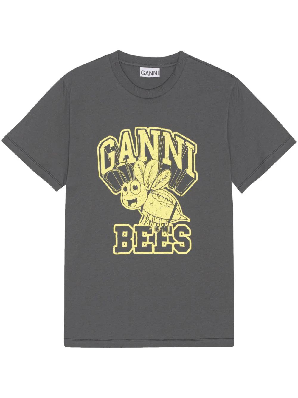 GANNI Bee logo-print T-shirt - Farfetch | Farfetch Global