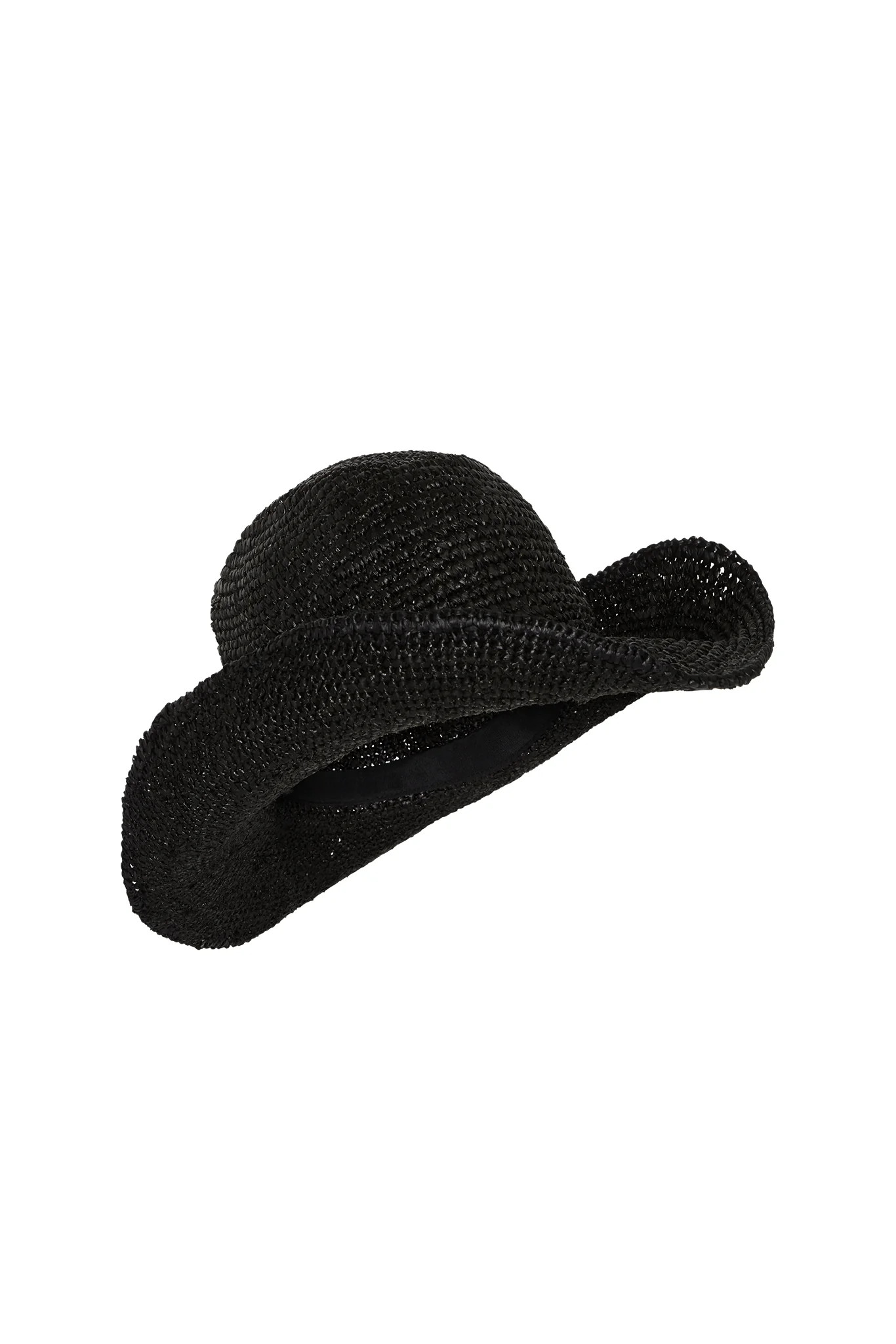 Exuma Raffia Hat - Black | Monday Swimwear