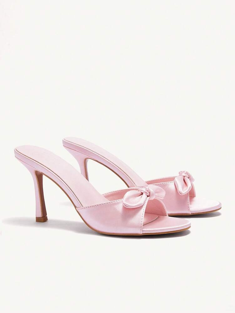 Pink Bow Heels | SHEIN
